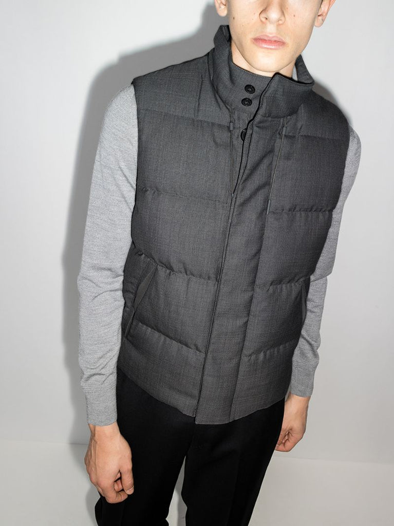 Padded High Neck Gilet