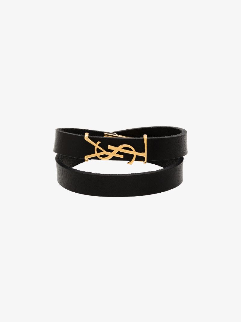 Black Opyum Wrap Leather Bracelet