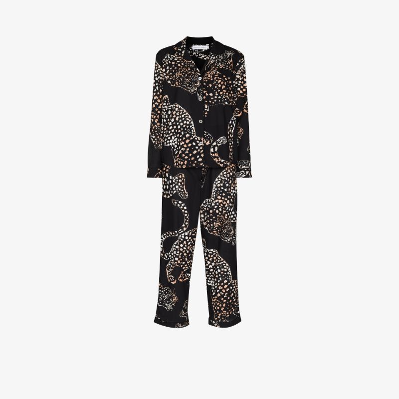 Black the Jag Full Length Pyjama Set