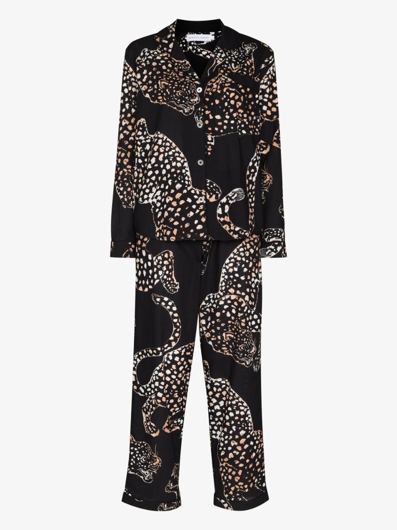 Black the Jag Full Length Pyjama Set