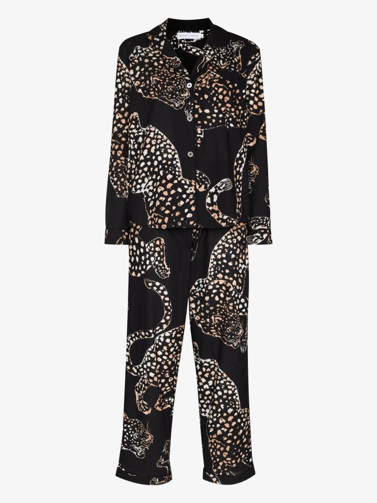 Black the Jag Full Length Pyjama Set