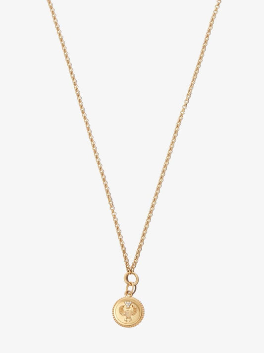 18k Yellow Gold Protection Medium Belcher Chain Diamond Necklace