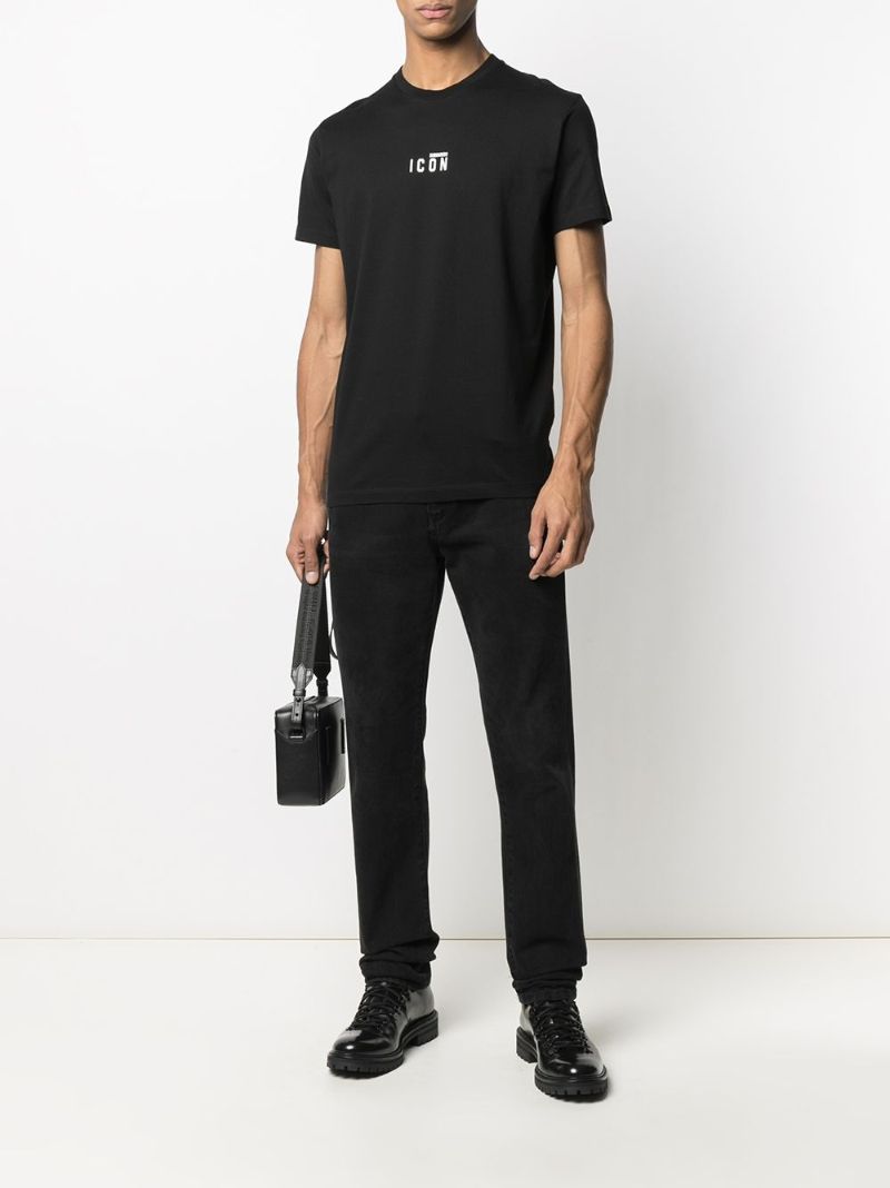 Black Logo Print T-shirt