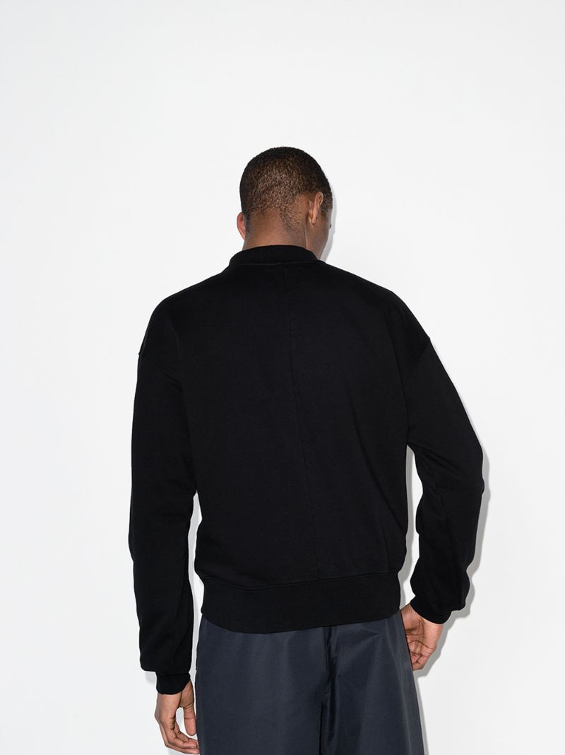 Graphic Print Cotton Sweater