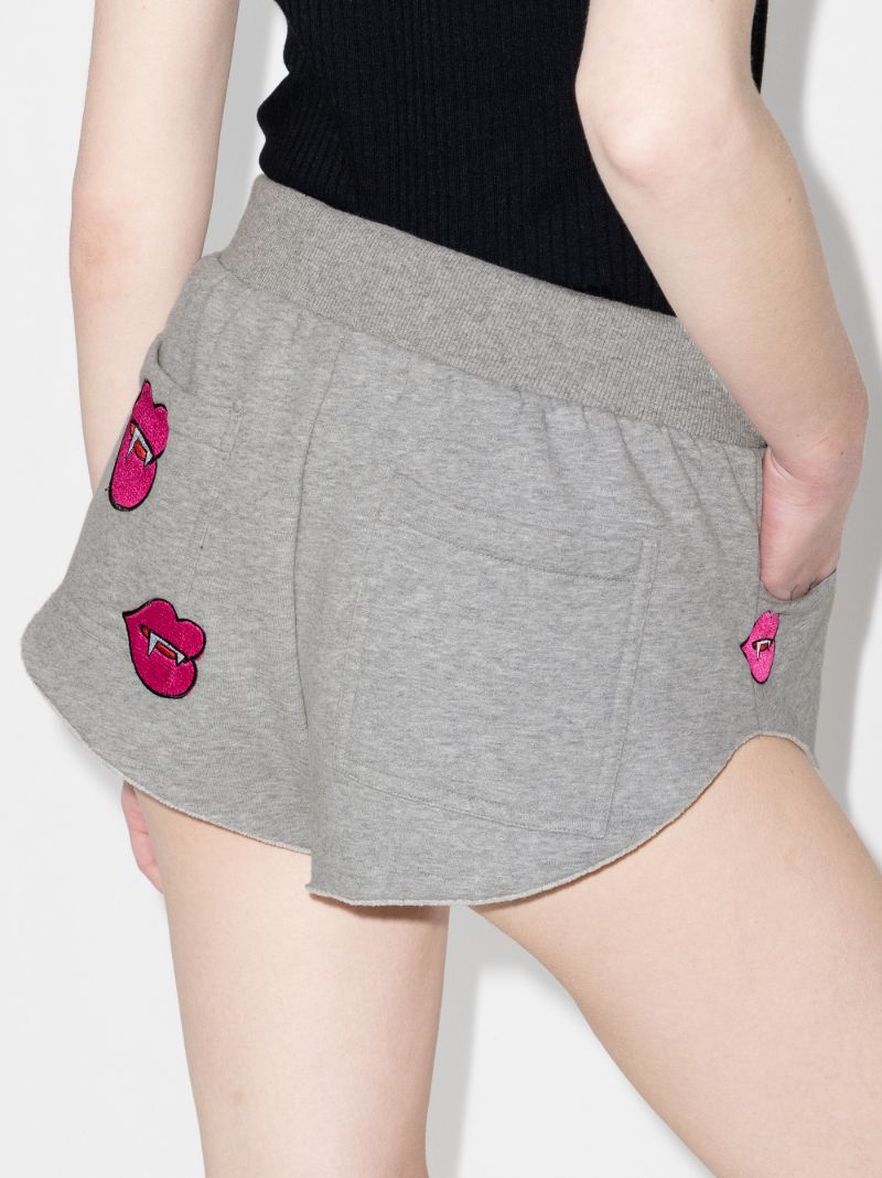 Embroidered Cotton Jogging Shorts