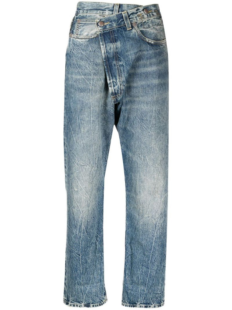 Blue Crossover High-rise Jeans