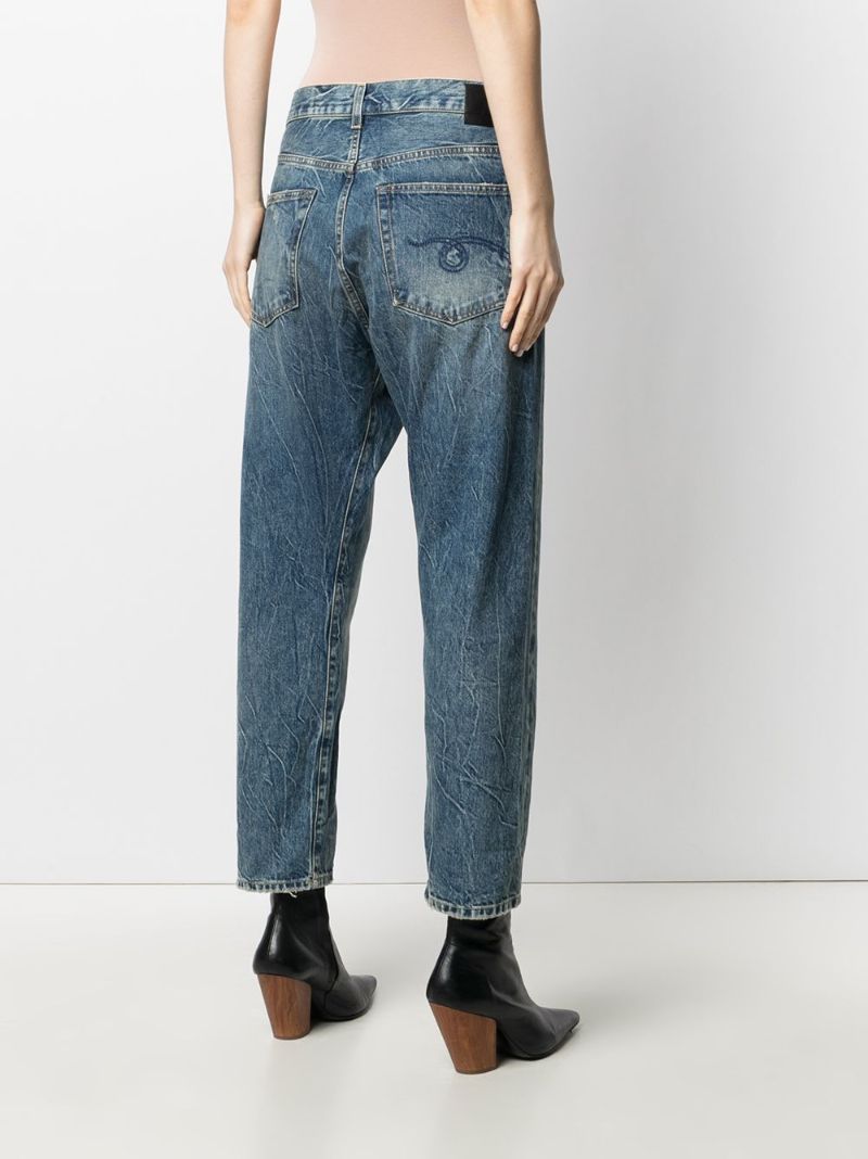Blue Crossover High-rise Jeans