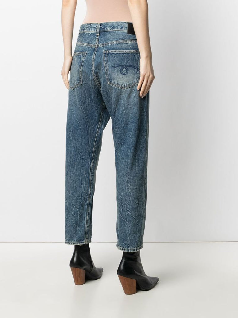 Blue Crossover High-rise Jeans