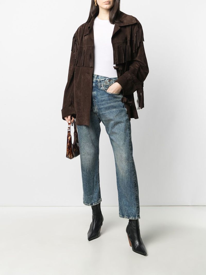 Blue Crossover High-rise Jeans