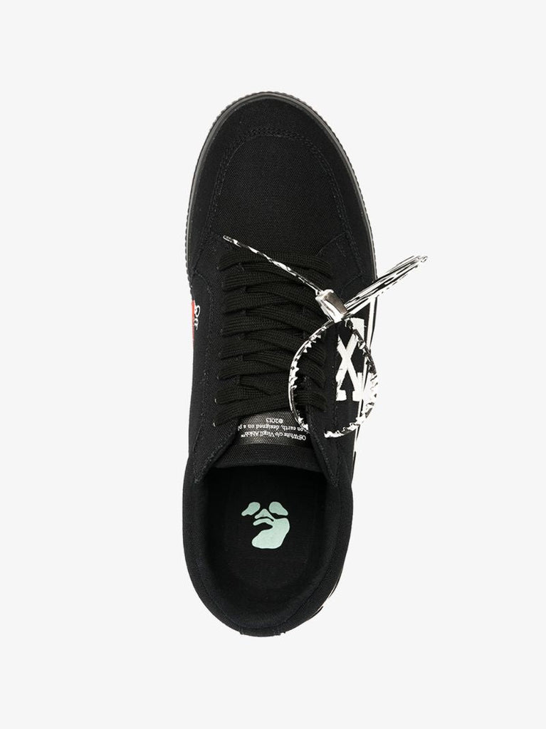 Black Vulcanized Low Top Canvas Sneakers