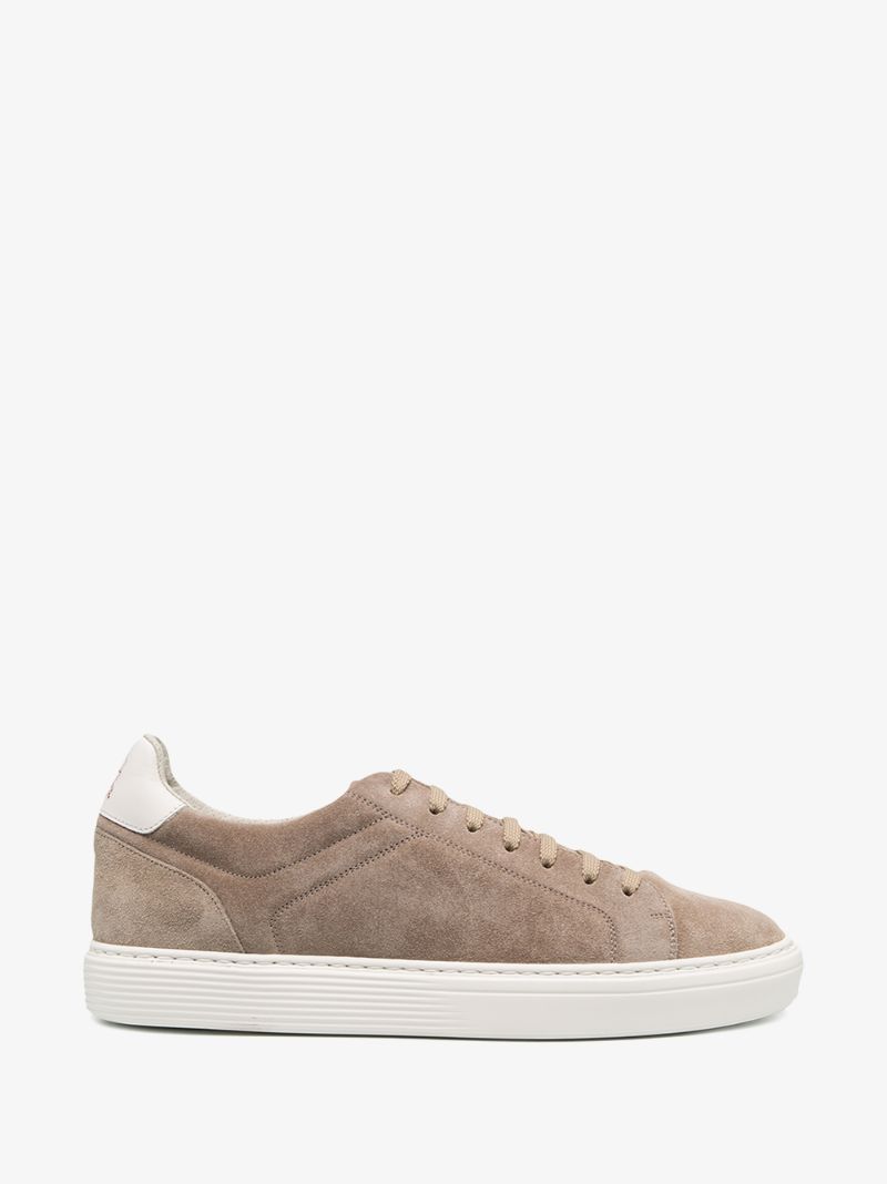 Brown Low Top Suede Sneakers