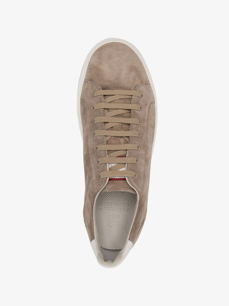 Brown Low Top Suede Sneakers