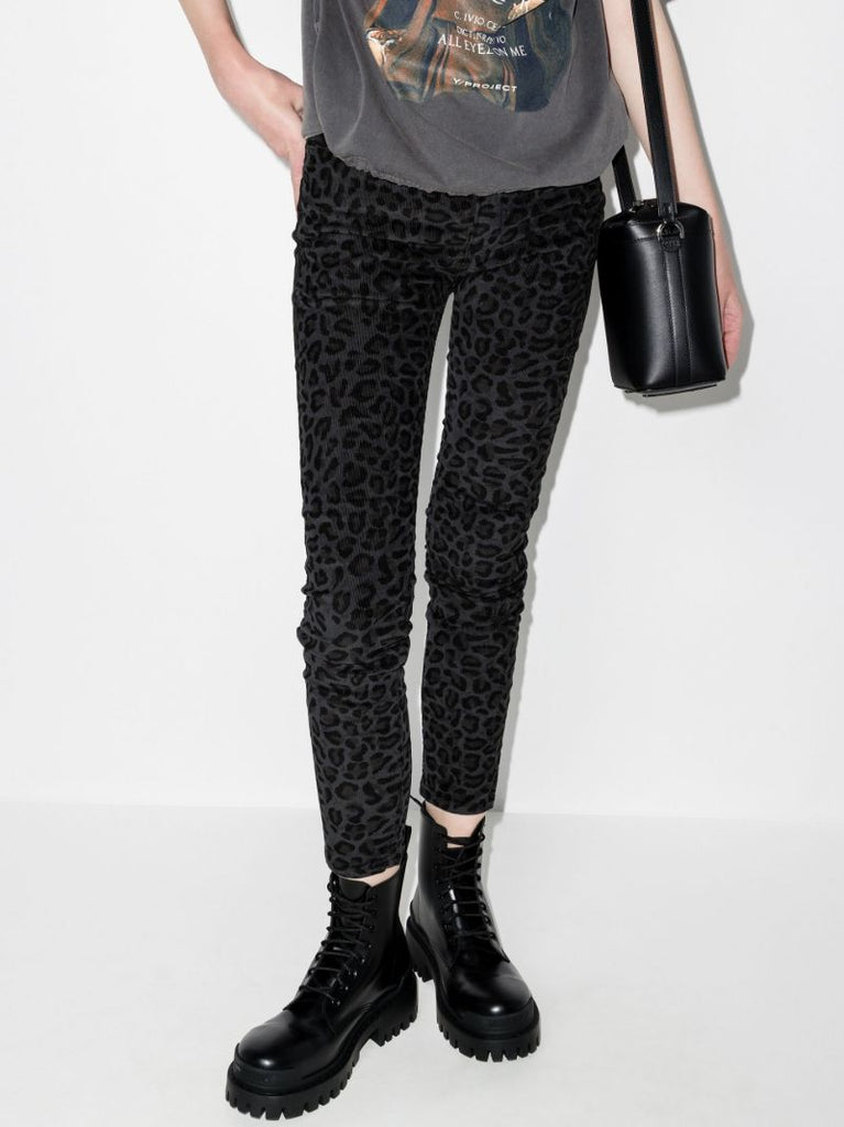 Leopard-print Skinny Jeans