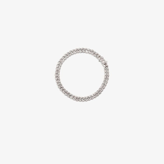 18k White Gold Mini Link Diamond Bracelet