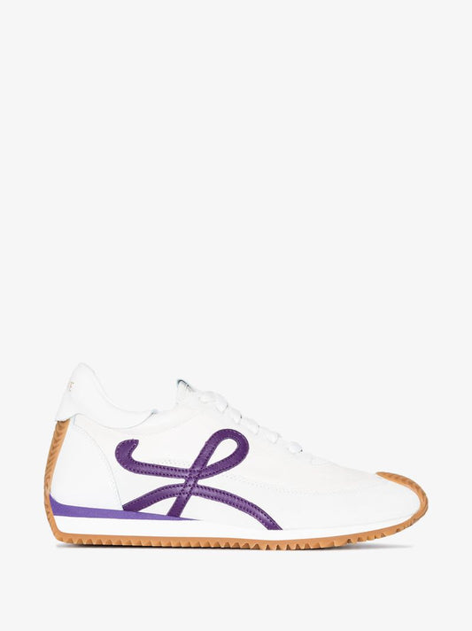 White Flow Runner Leather Sneakers