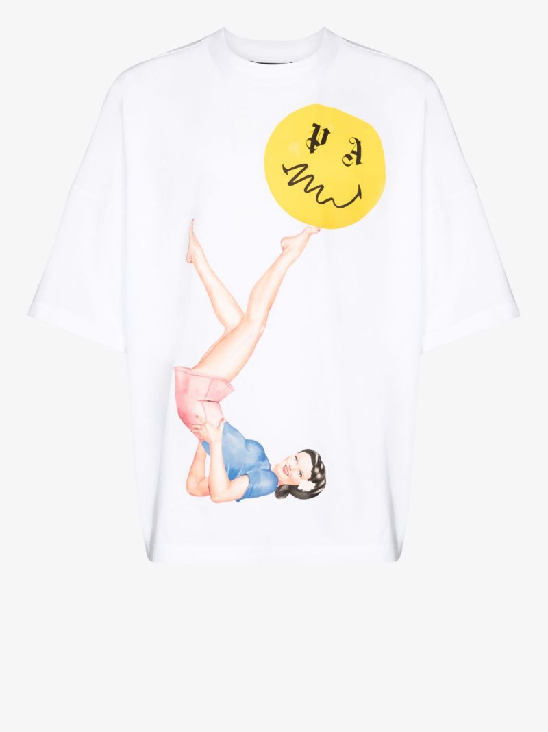 Juggler Pin-up Print T-shirt