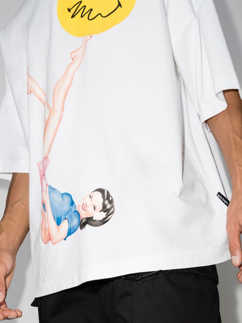 Juggler Pin-up Print T-shirt