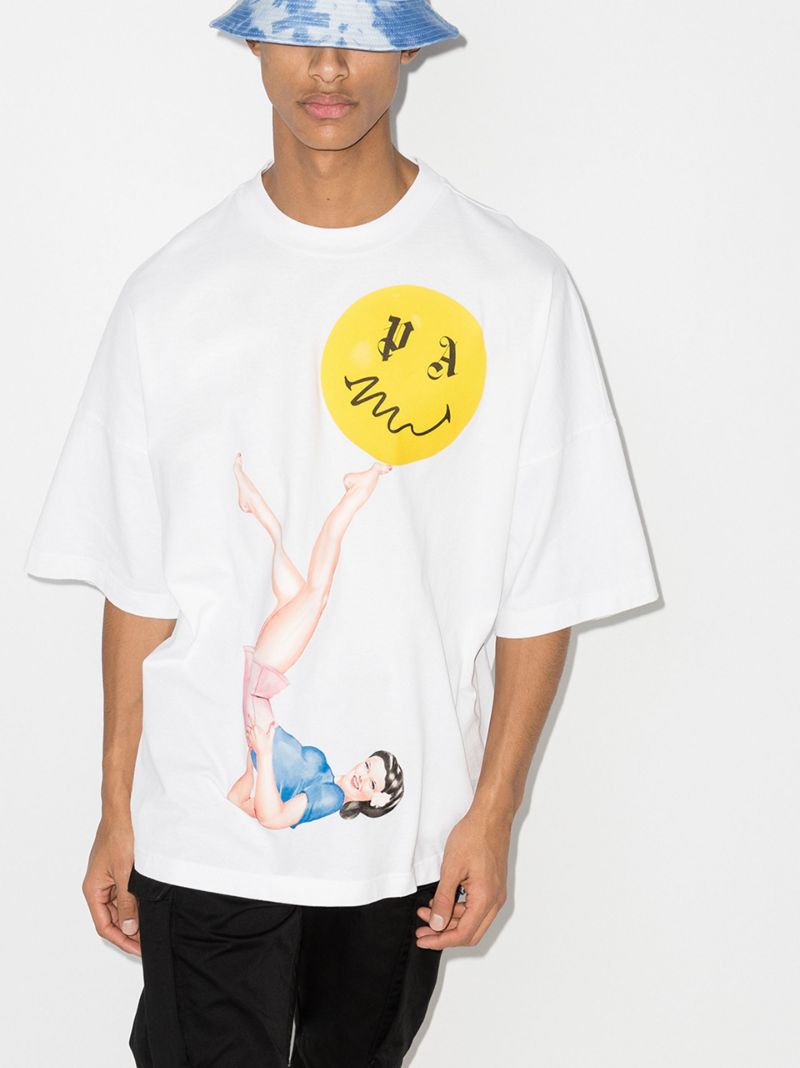 Juggler Pin-up Print T-shirt