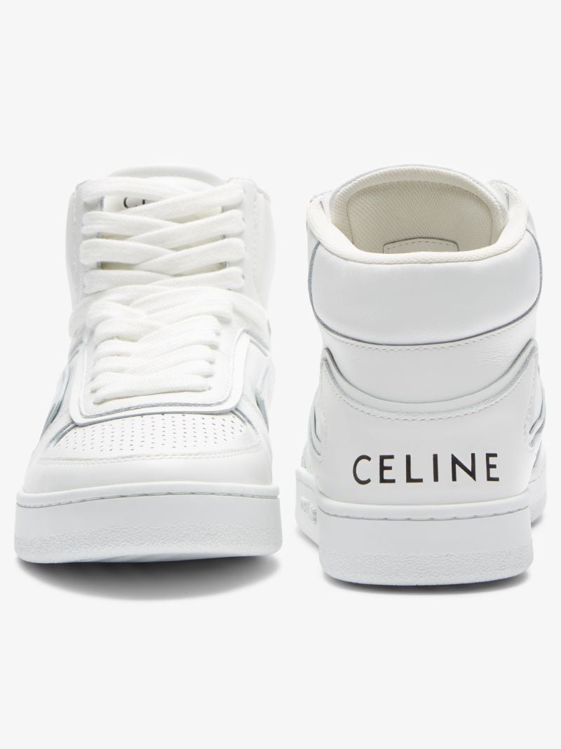 White Z Leather High Top Sneakers