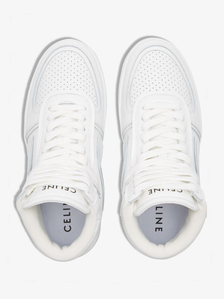 White Z Leather High Top Sneakers