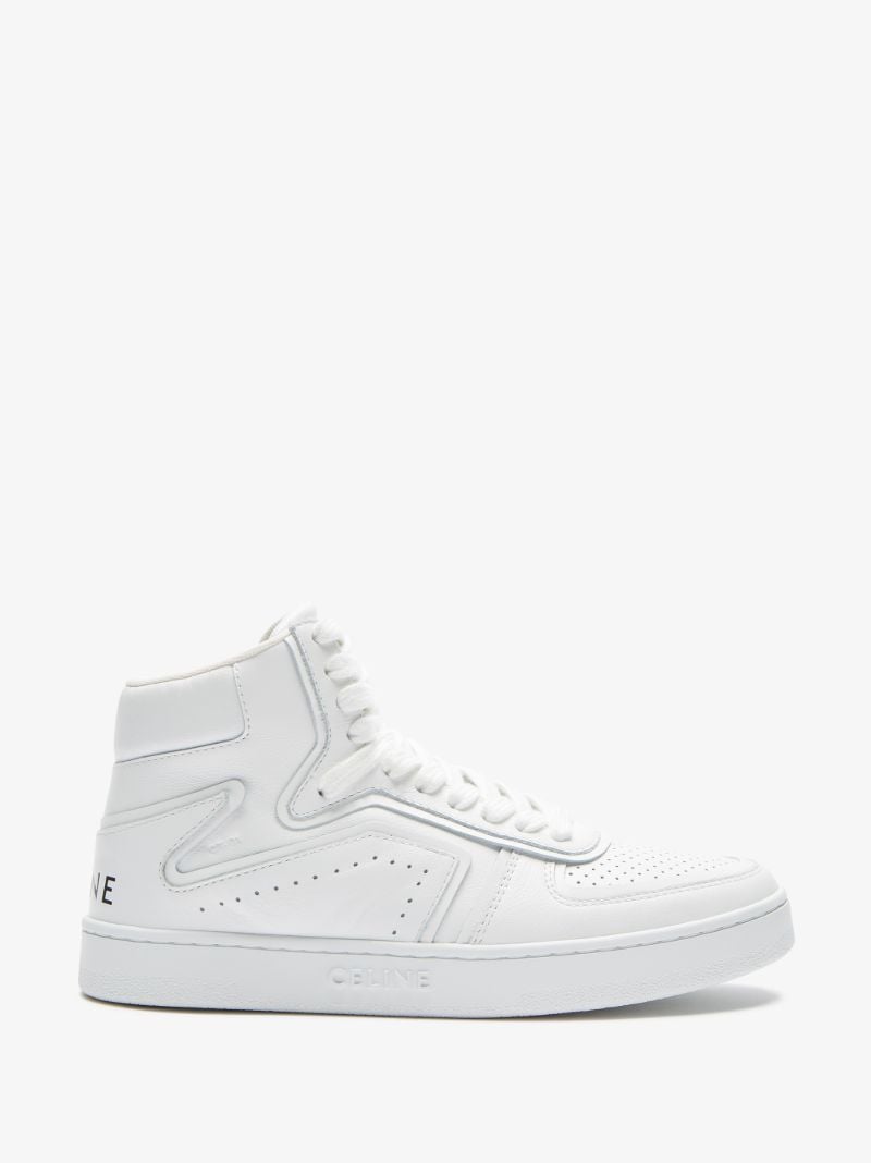 White Z Leather High Top Sneakers