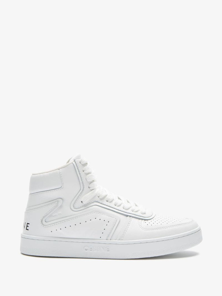 White Z Leather High Top Sneakers