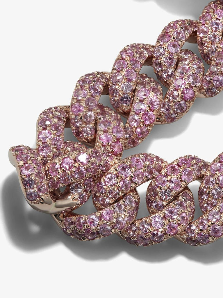 18k Rose Gold Essential Link Sapphire Bracelet