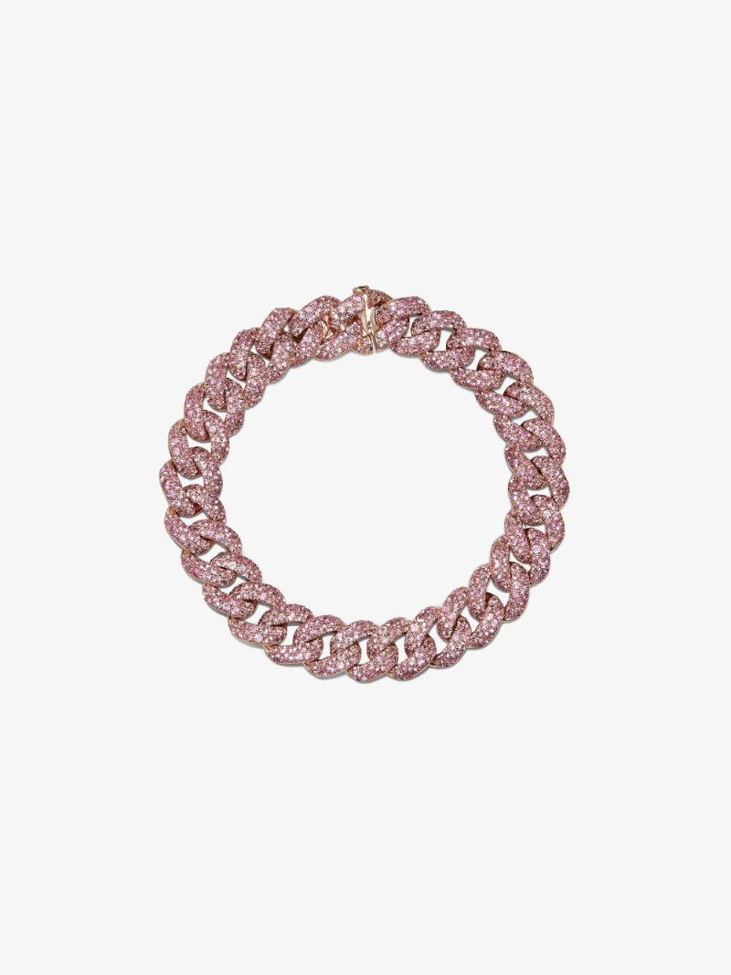 18k Rose Gold Essential Link Sapphire Bracelet
