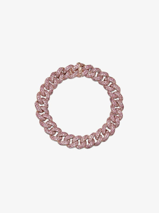 18k Rose Gold Essential Link Sapphire Bracelet