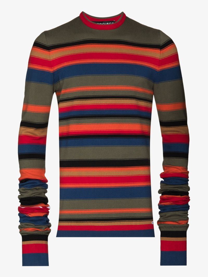 Maxi Sleeve Striped Sweater