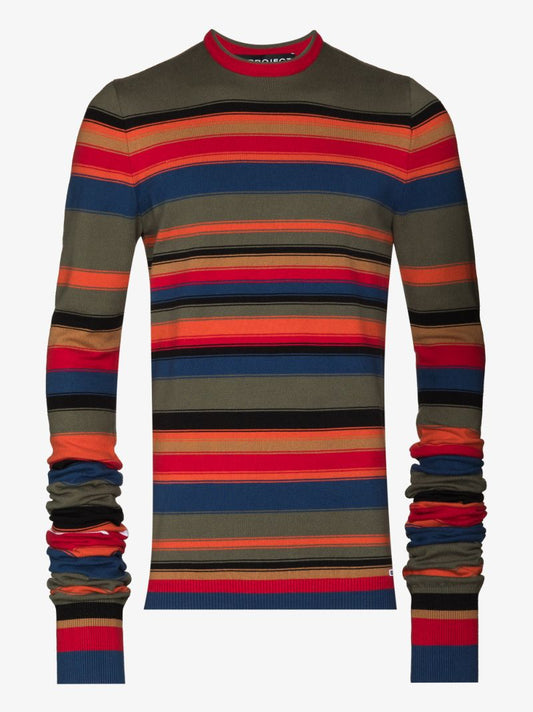 Maxi Sleeve Striped Sweater