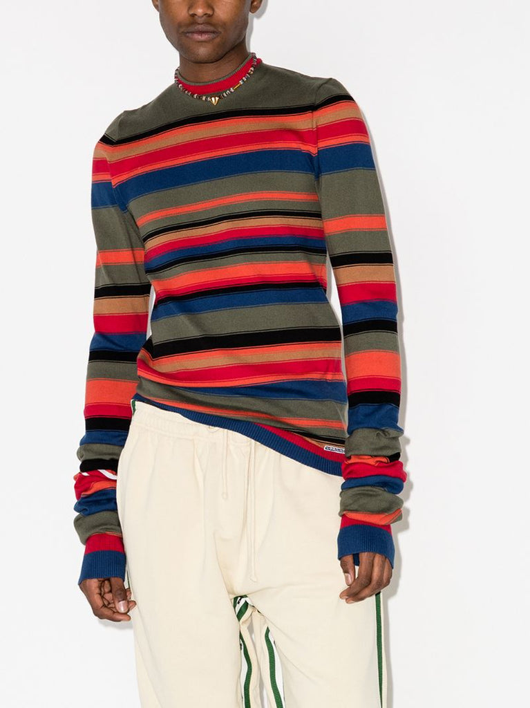 Maxi Sleeve Striped Sweater