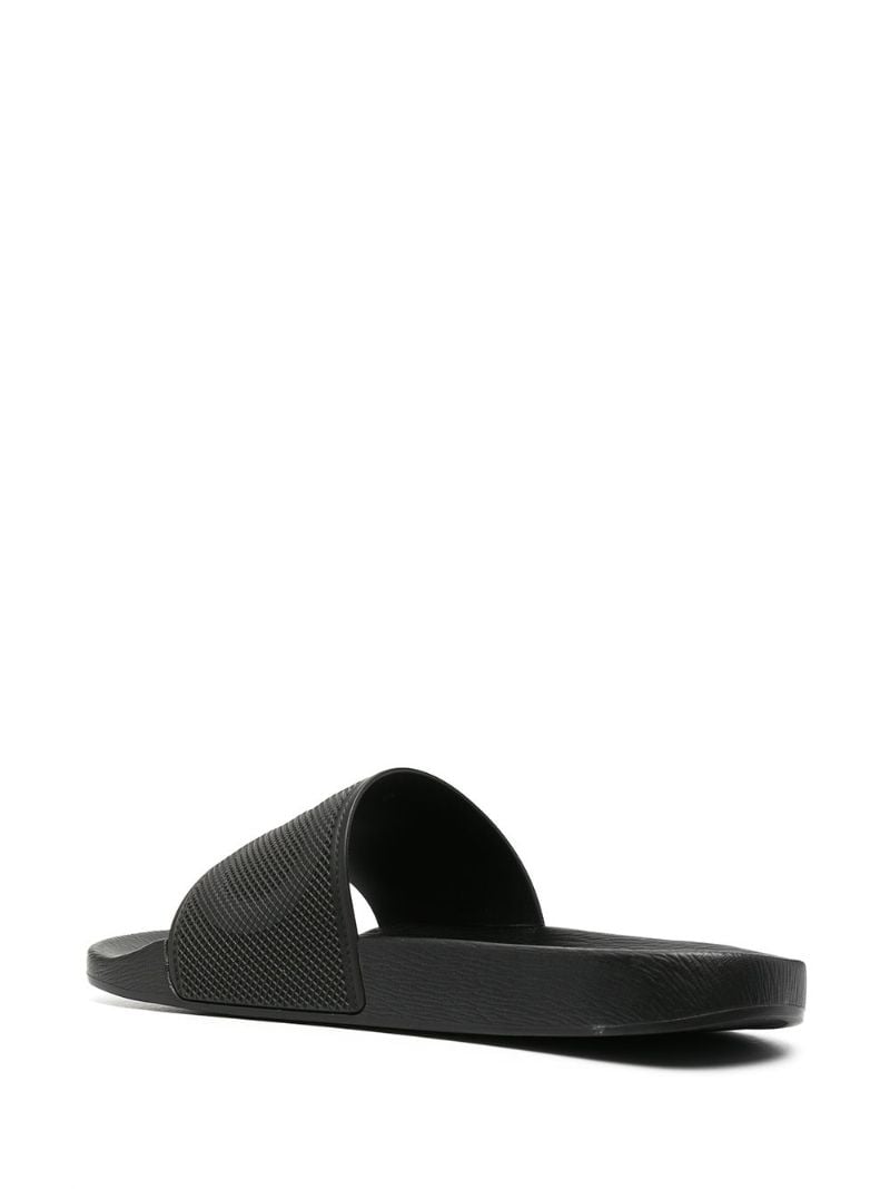 Black Gancini Rubber Slides