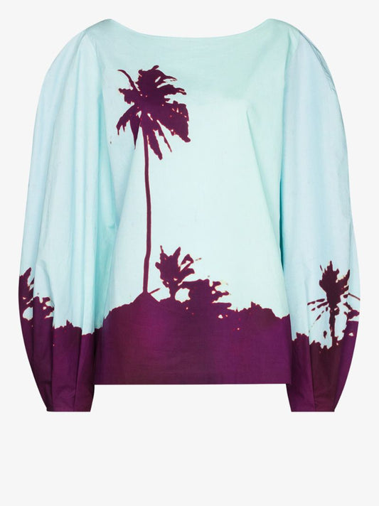 Cartley Palm Print Blouse