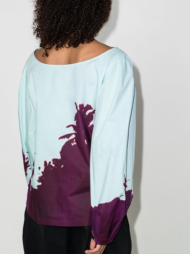 Cartley Palm Print Blouse
