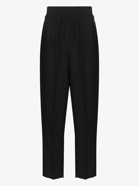 High Waist Slim Leg Trousers