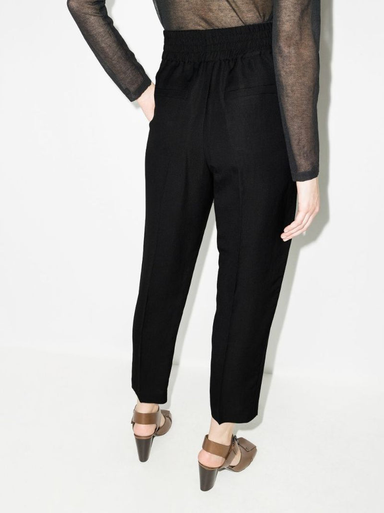High Waist Slim Leg Trousers