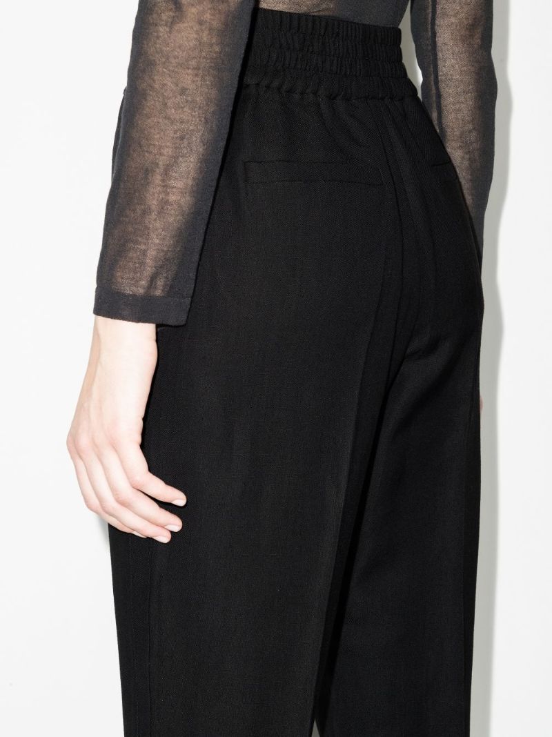 High Waist Slim Leg Trousers