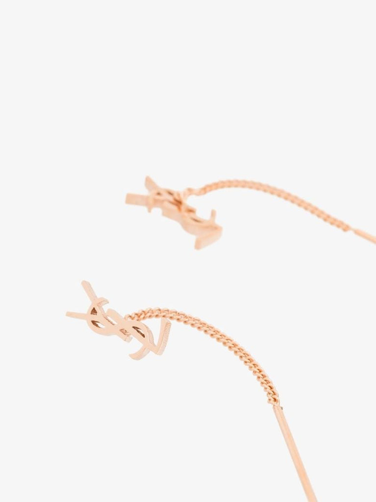 Rose Gold Tone Opyum Monogram Threader Earrings