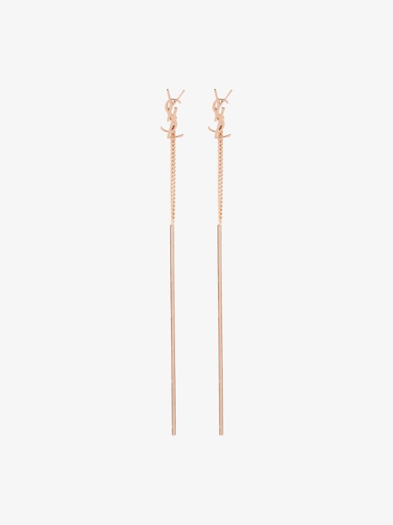 Rose Gold Tone Opyum Monogram Threader Earrings