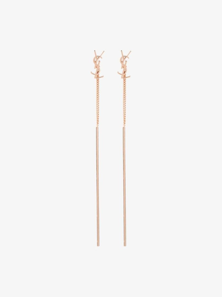 Rose Gold Tone Opyum Monogram Threader Earrings
