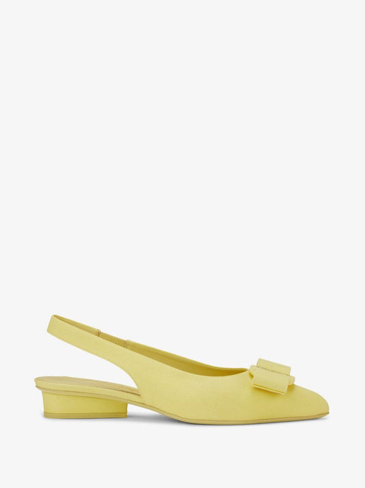 Yellow Viva Slingback Leather Pumps