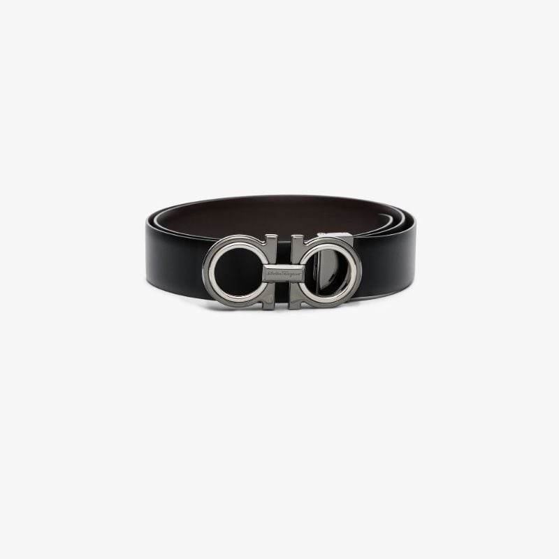Gancini Reversible Leather Belt