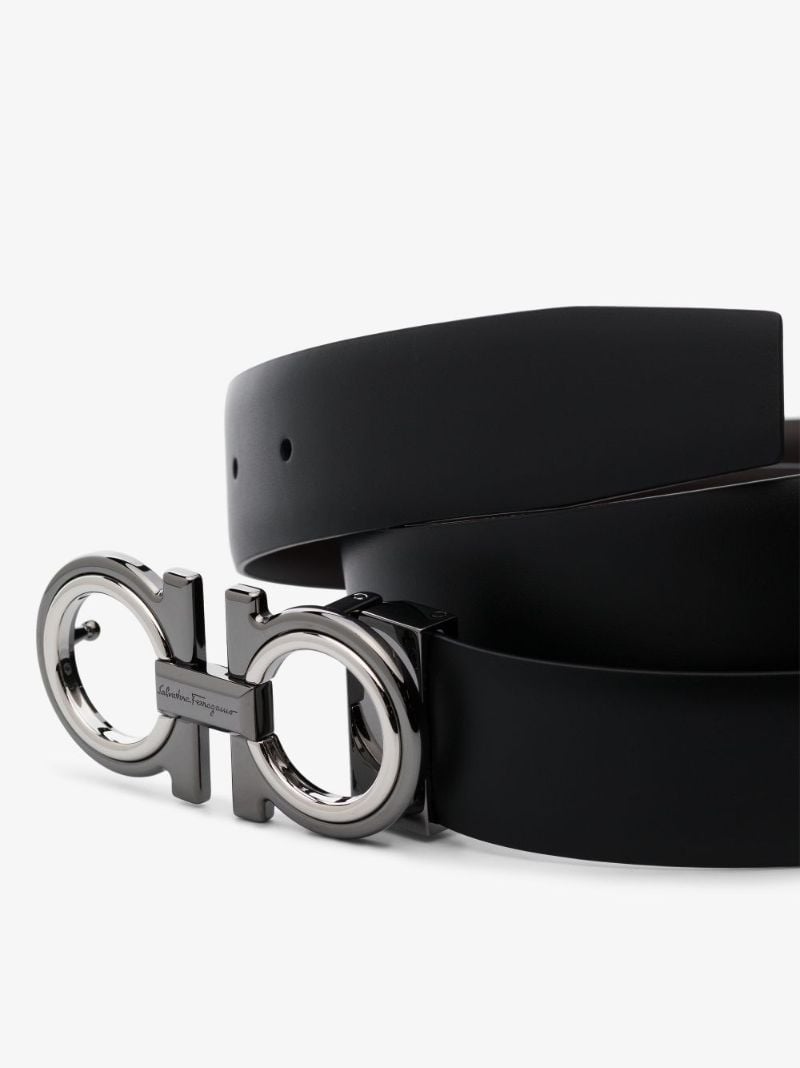 Gancini Reversible Leather Belt