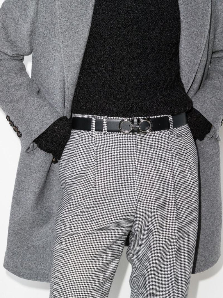 Gancini Reversible Leather Belt