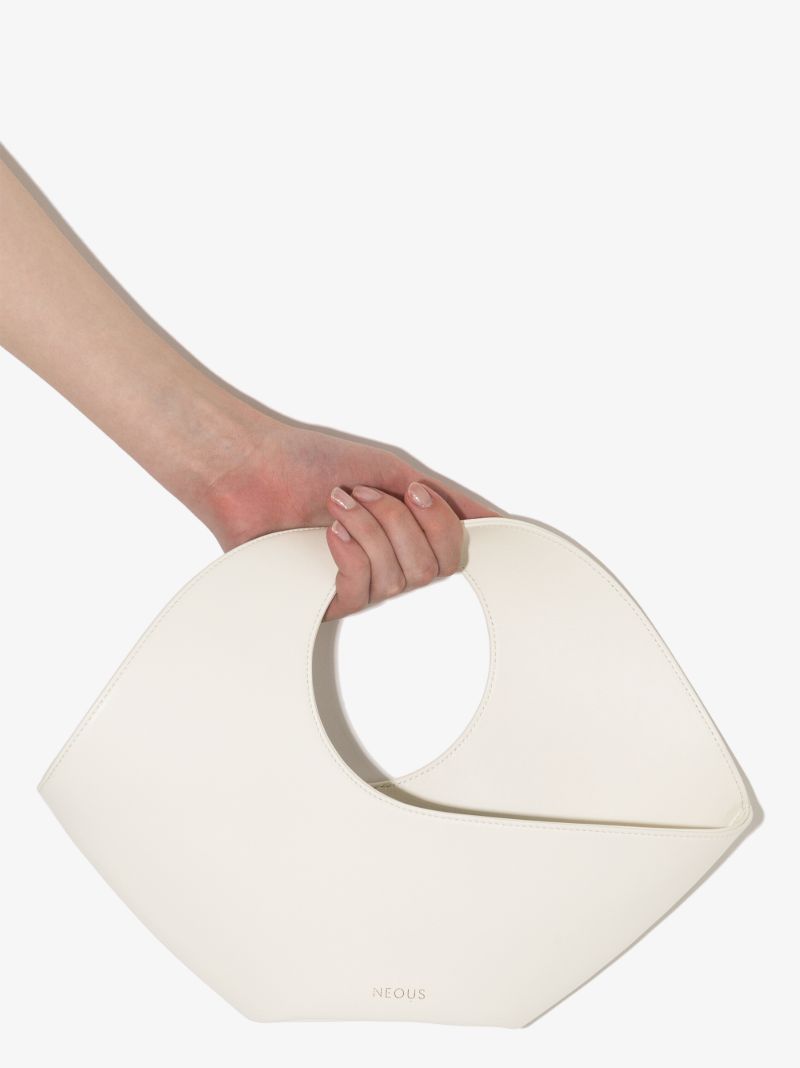 Cream Jupiter Small Leather Tote Bag