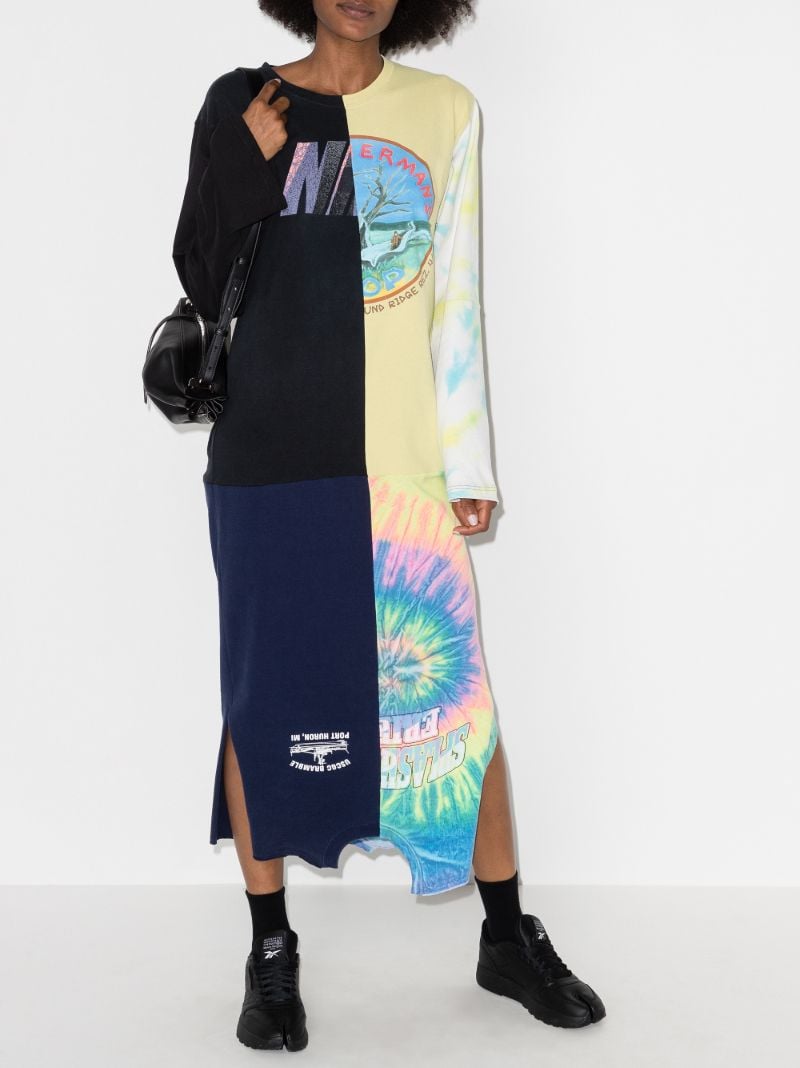X Browns Focus Patchwork Print Maxi T-shirt Dress