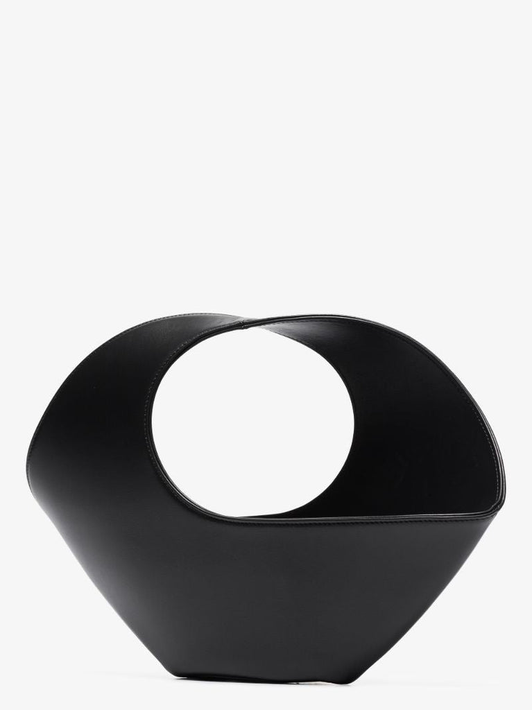 Black Jupiter Mini Leather Tote Bag