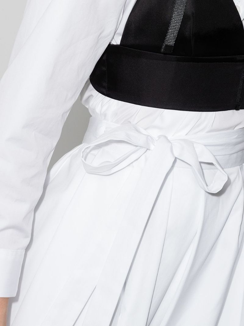 Belted Pleated Midi Skirt