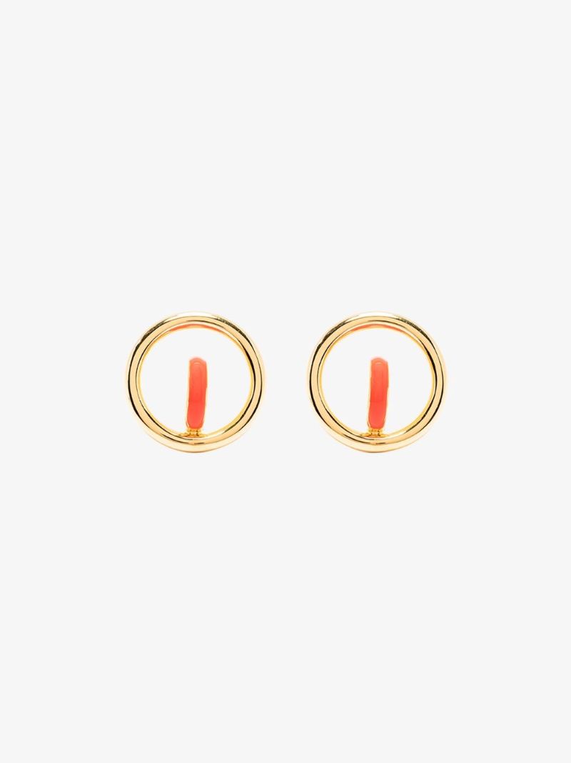 Gold Vermeil Saturn Blow Hoop Earrings